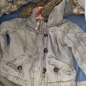 Grey heavy winter coat/hollister